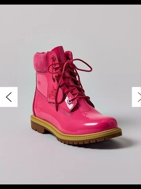 Timberland Women's Premium Waterproof Boots in bright pink patent Size 7.5